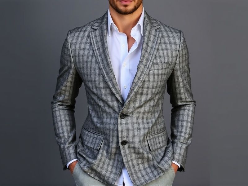 blazer masculino cinza