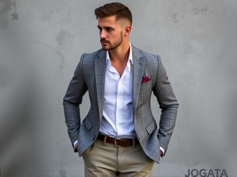 blazer masculino em sarja