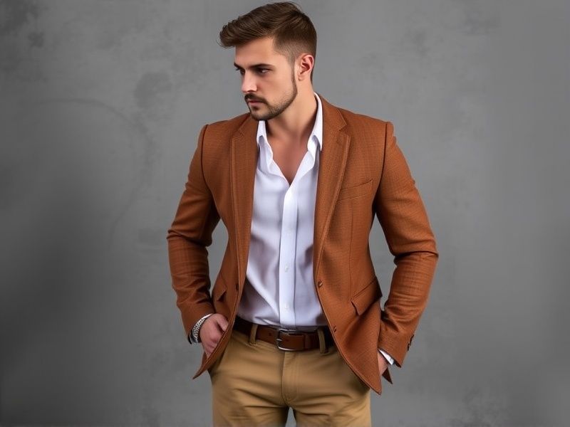 blazer masculino marrom