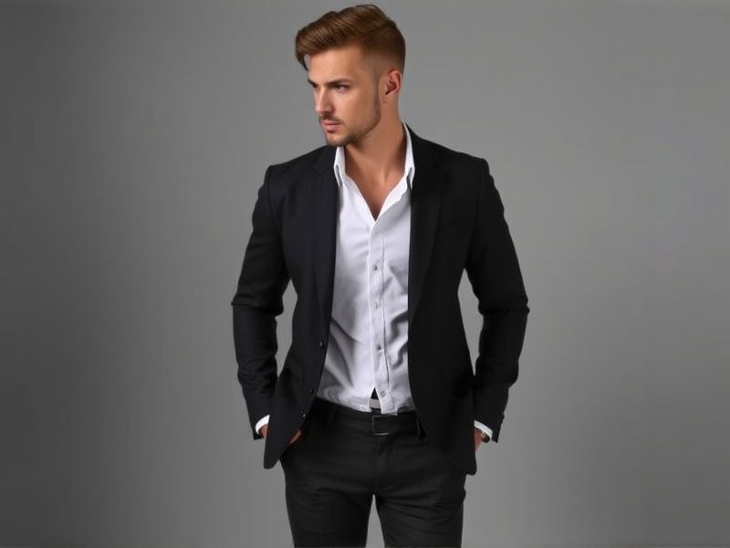 blazer preto masculino slim