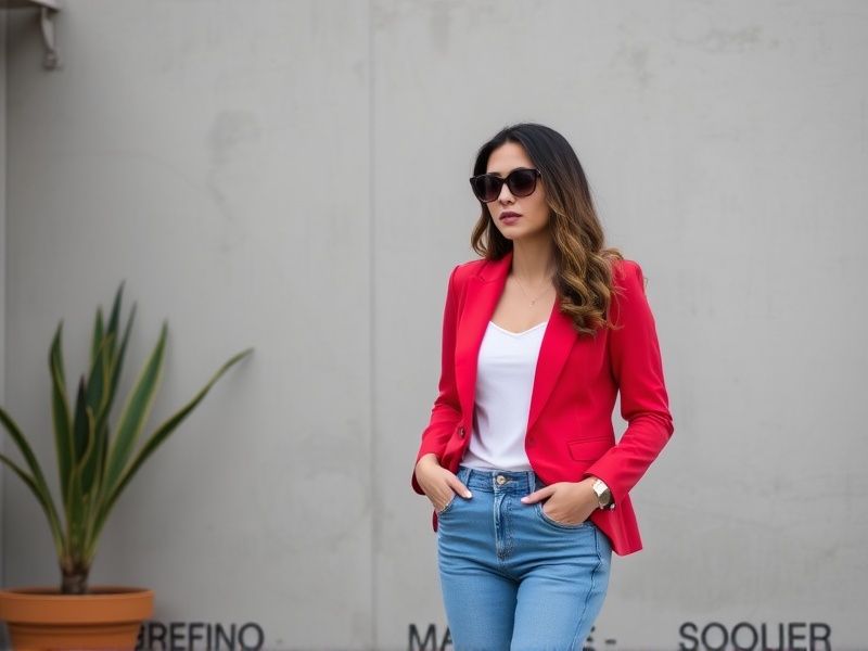 blazer vermelho feminino