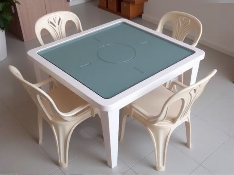 jogo de mesa 4 cadeiras plastico