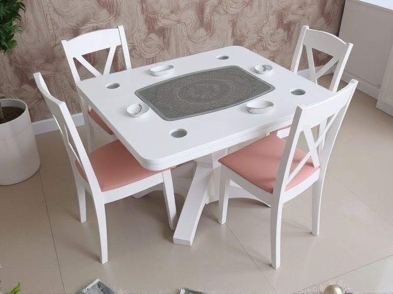 jogo de mesa com 4 cadeiras plástico