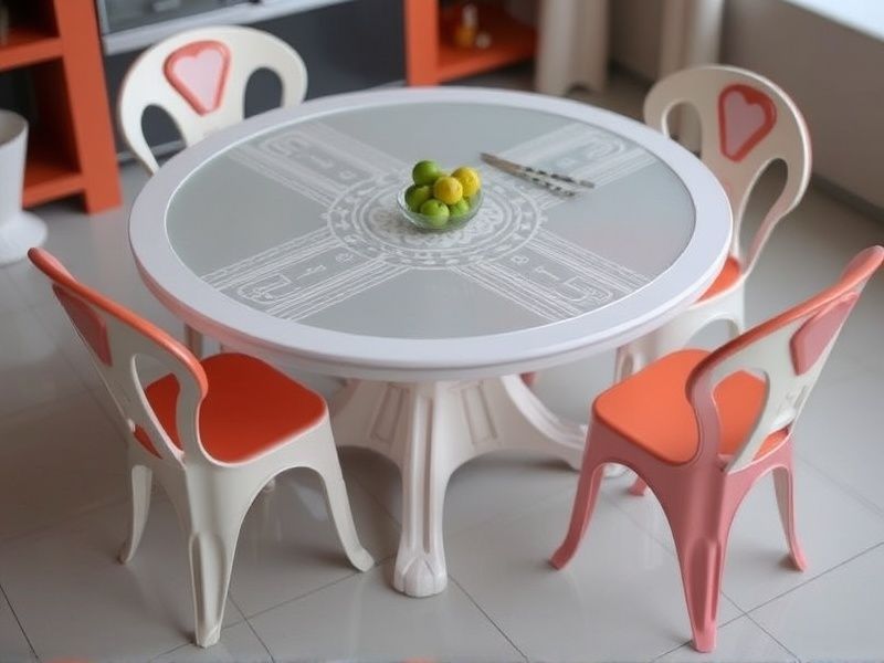 jogo de mesa e cadeira de plastico