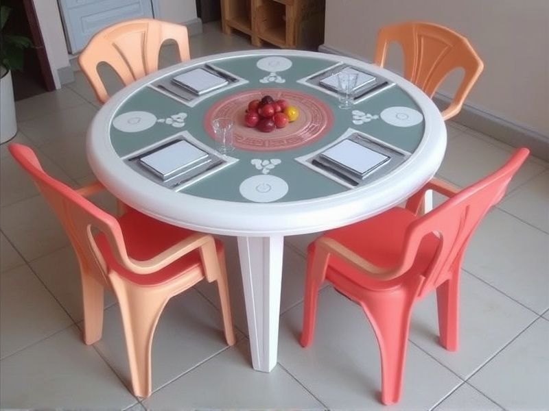 jogo de mesa e cadeiras de plastico