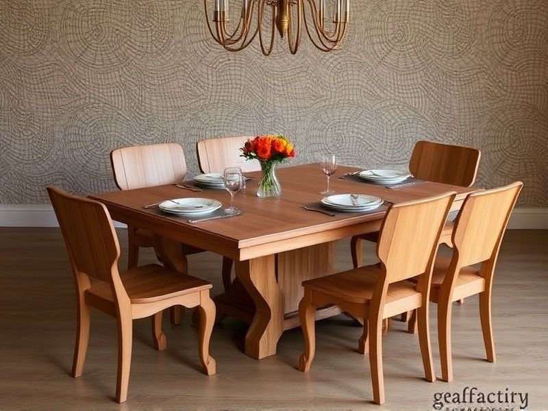 jogo de mesa e cadeiras em madeira