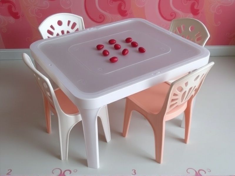 jogo de mesa plastica com 4 cadeiras
