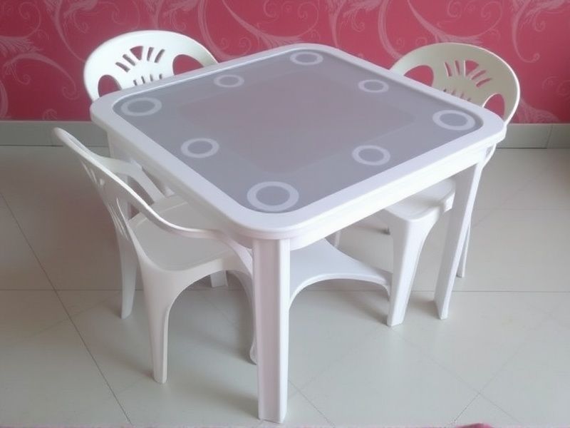 jogo de mesa plastico com 4 cadeiras