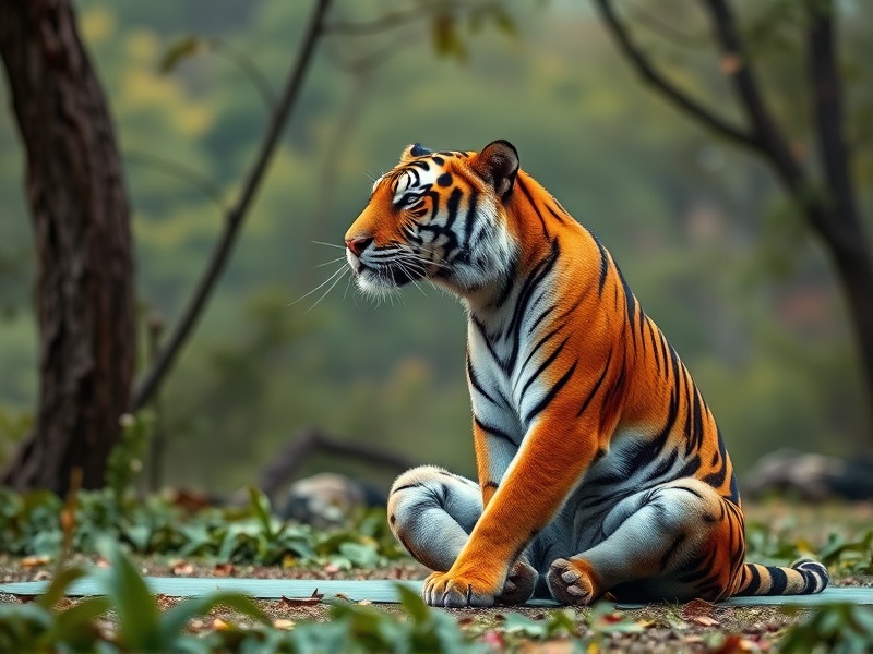 Jogo do Tigre com Elementos de Yoga