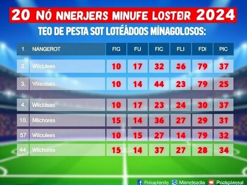 os 20 números mais sorteados na lotofácil 2024