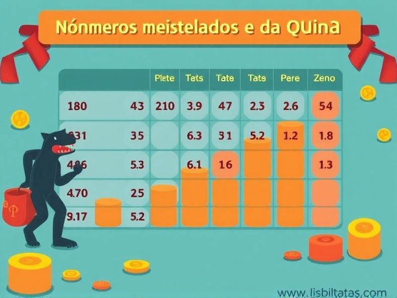 os números mais sorteados da quina