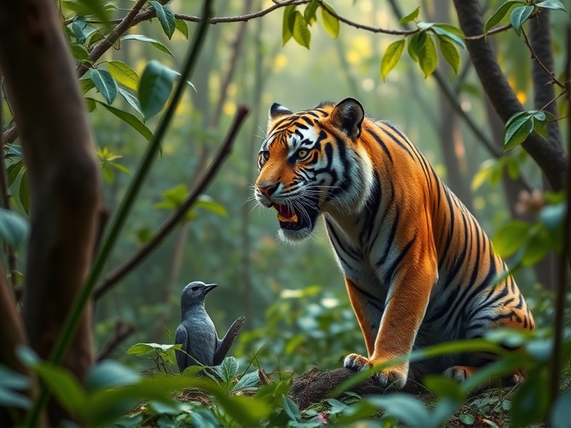 Tigrinho Ganhando Amizades na Selva